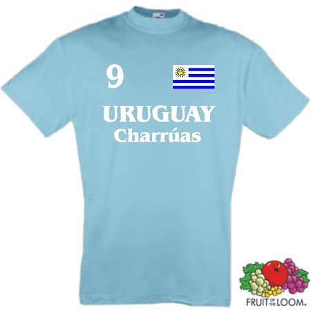 URUGUAY CHARRUAS T-SHIRT IM TRIKOT LOOK VON S-XXL 8