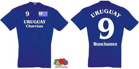 URUGUAY CHARRUAS TRIKOT LOOK WUNSCHNAME&NUMMER 16