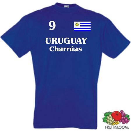 URUGUAY CHARRUAS T-SHIRT IM TRIKOT LOOK VON S-XXL 13