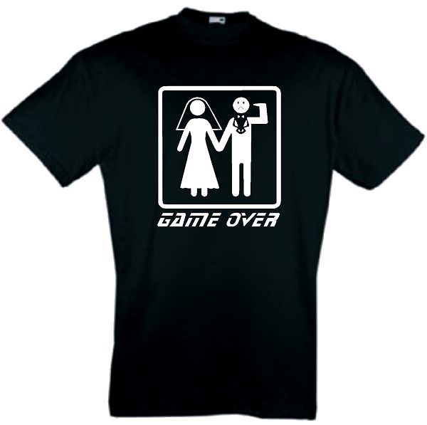 GAME OVER JUNGGESELLENABSCHIED JGA T-SHIRT S-XXL HEIRAT