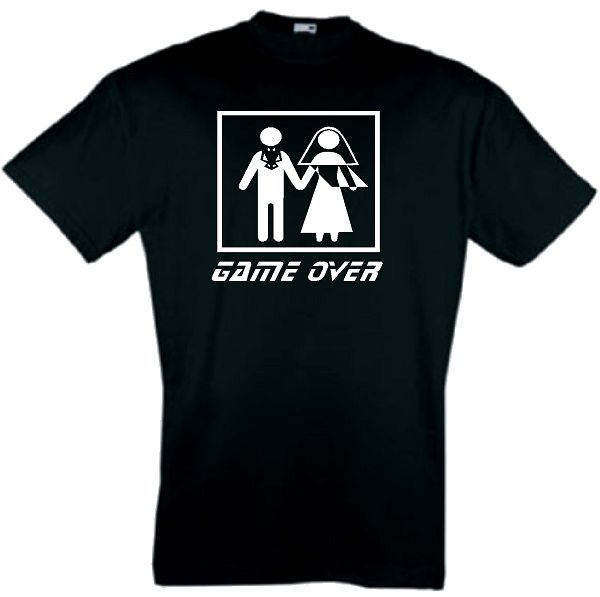 JUNGGESELLENABSCHIED JGA T-SHIRT GAME OVER von S-XXL