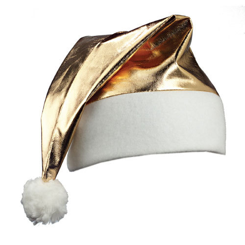 NIKOLAUSMÜTZE GLANZ GOLD WEIHNACHTSMÜTZE MÜTZE NEU