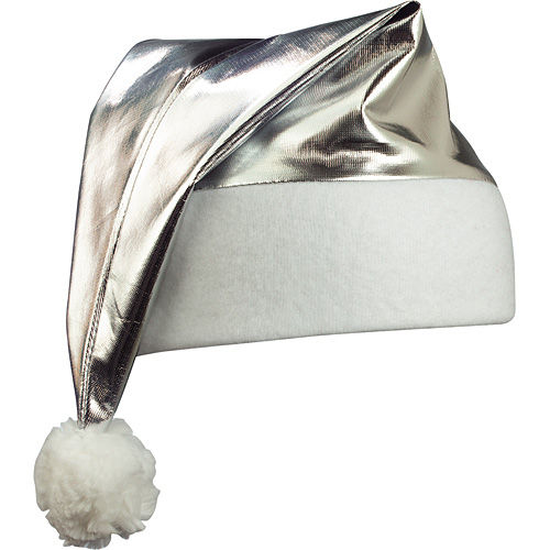 NIKOLAUSMÜTZE GLANZ SILBER WEIHNACHTSMÜTZE MÜTZE NEU