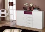 Kombikommode mit Absetzung Brombeer <!-- Kommode Schlafzimmer -->