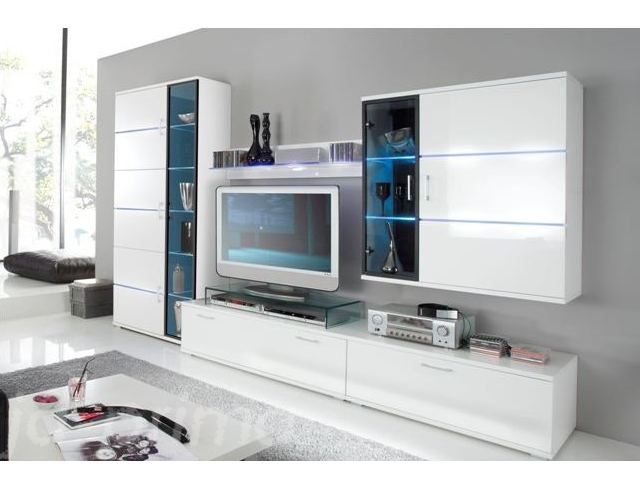 Wohnwand Mito <!-- Wohnwand wohnzimmer schrankwand hochglanz -->