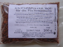 Gewürzräucherpulver rot Fisch für Räucherofen, 200gr. -