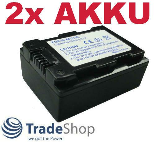 2x AKKU f&uuml;r Samsung HMX-H-304 HMX-H305 HMX-H320 HMX-F50 HMX-H200 HMX-H300