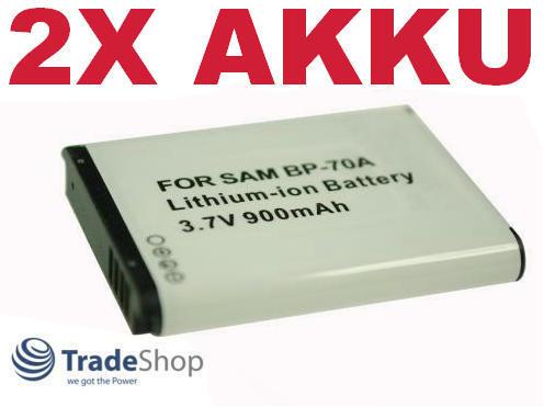 2x Akku f. Samsung ES65 ES70 PL80 PL100 SL50 SL600 SL63