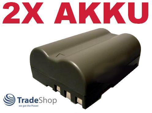 Trade-Shop 2x AKKU f. NIKON EN-EL3e EN-EL3 e ENEL3e ENEL3 EN-EL-3e