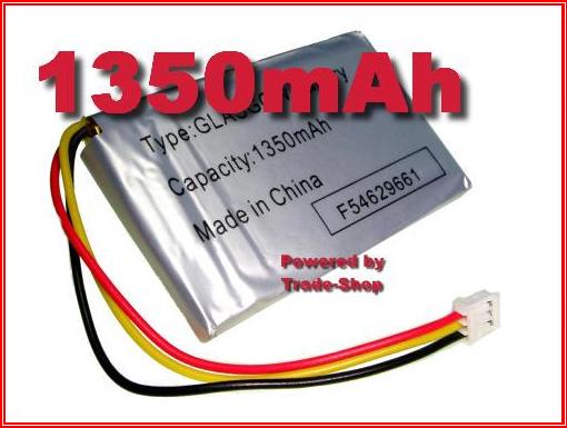 Li-Polymer Akku f&uuml;r Tom Tom One, 1350mAh