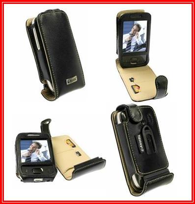 KRUSELL Ledertasche Tasche f&uuml;r HTC Touch Viva + Clip