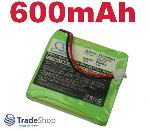 AKKU f&uuml;r 5M702-BMX GP-0827 GP-0845 BP-0827 600mAh 2,4V