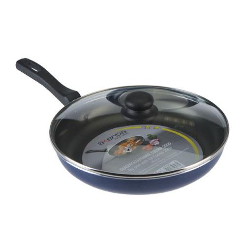 Testrut Aluminium Bratpfanne Cucina mit Deckel &Oslash; 24 cm 222015