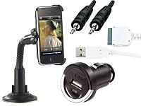 iPhone 3G/GS KFZ Set - Clip-Halterung Lade u Audiokabel