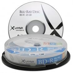 10x XLayer BD-R 25GB 1-4x Blu-Ray Rohlinge Spindel OVP