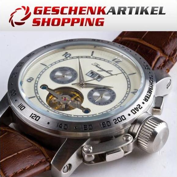 Automatik Chronograph mit 3 Armbändern Wasserdicht 5ATM