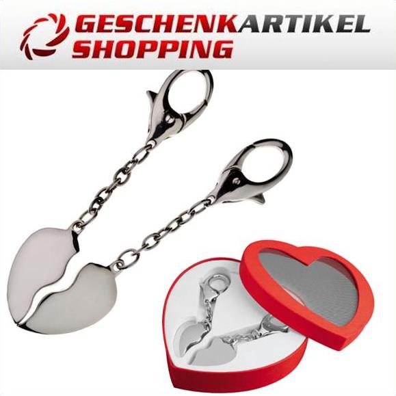 Broken Heart Schlüsselanhänger aus Metall Geschenkbox