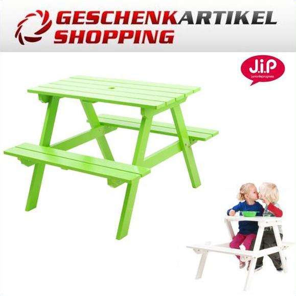 Kinder-Picknick-Tisch aus Holz, grün