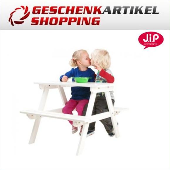 Kinder-Picknick-Tisch aus Holz, weiß