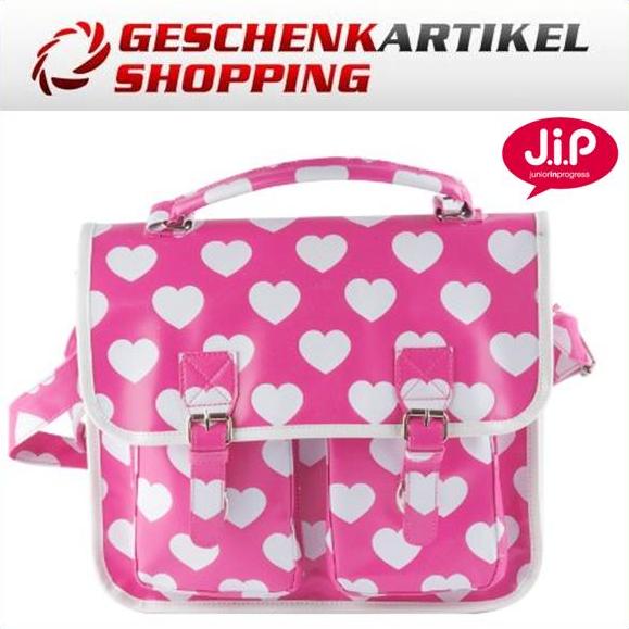 Superniedliche Schultasche pink mit Herzen
