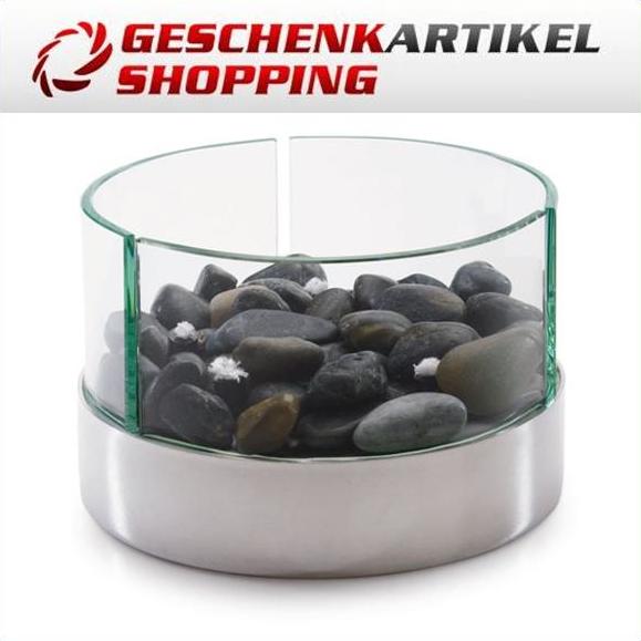 Tischkamin Burn by Philippi Design Glas und Edelstahl