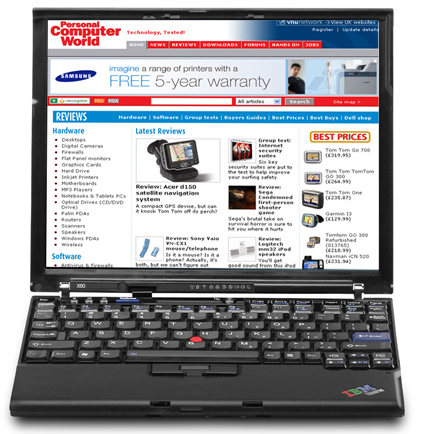 Lenovo IBM ThinkPad X61 Core2Duo 2Ghz 2Gb 120Gb Bluet WinXP 7673-AG4