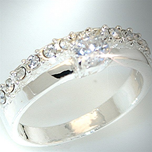 R998/17 NEU Luxus Damen Ring Zirkonia Silber Schmuck
