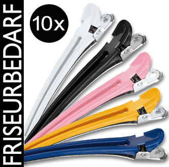 AAHB Abteilklammer Haarklammer Friseur – 10 Stück In 3 Farben (Lila, Pink, Grün) | Etwa 10 Cm Lang