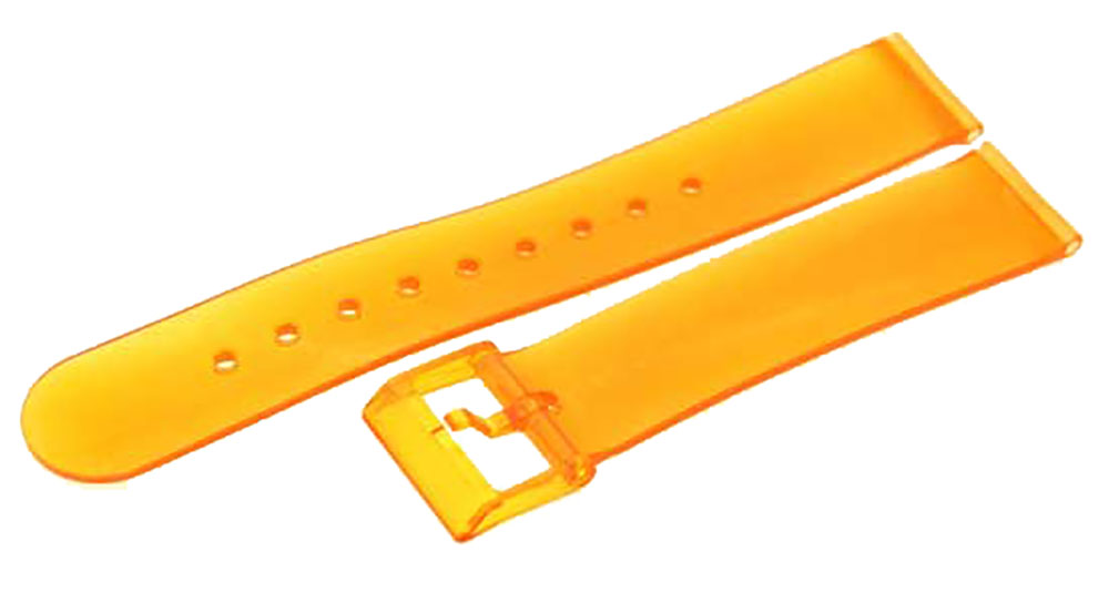 Uhrenarmband Hirsch 40028822918 Lightness orange Silikonband 18mm 6007