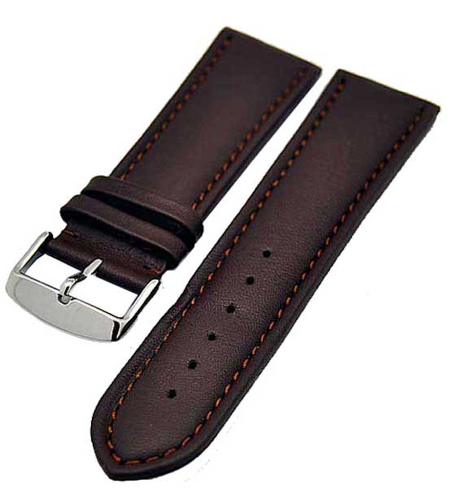 Uhrenarmband Armband braun Ton in Ton 20mm Kalbleder NEU 3812