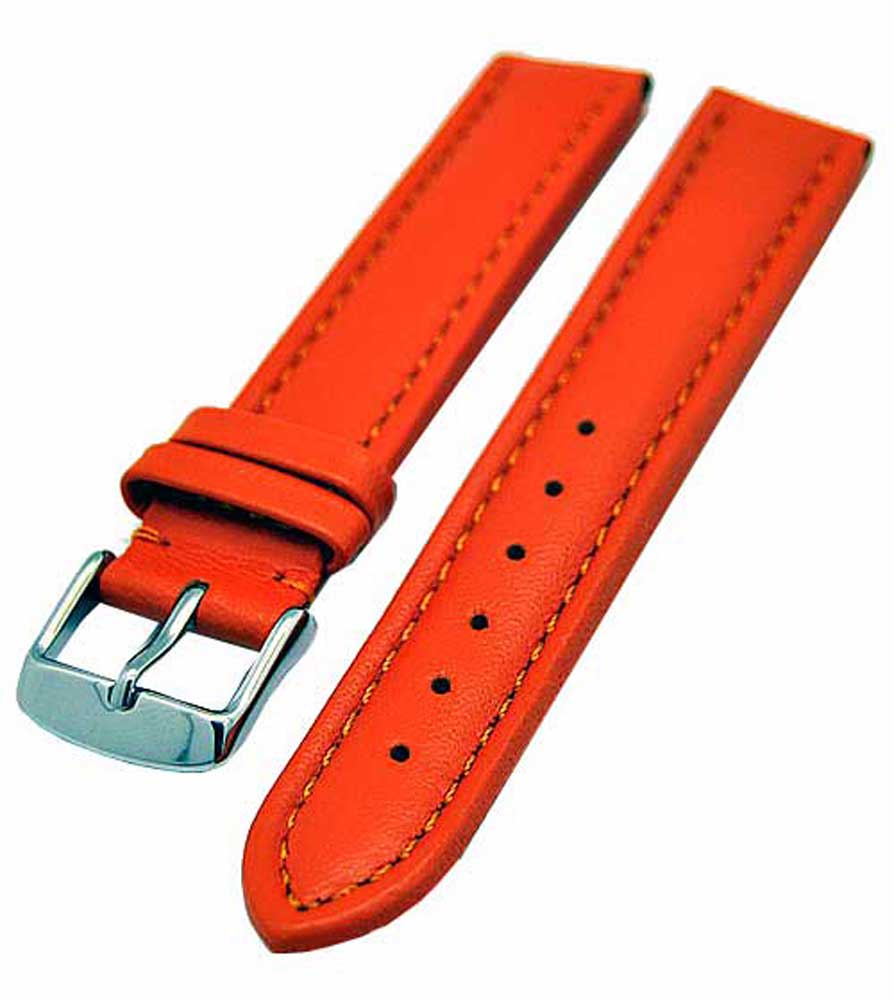 Uhrenarmband Armband Aprikose Farben 18mm Kalbleder NEU 3821