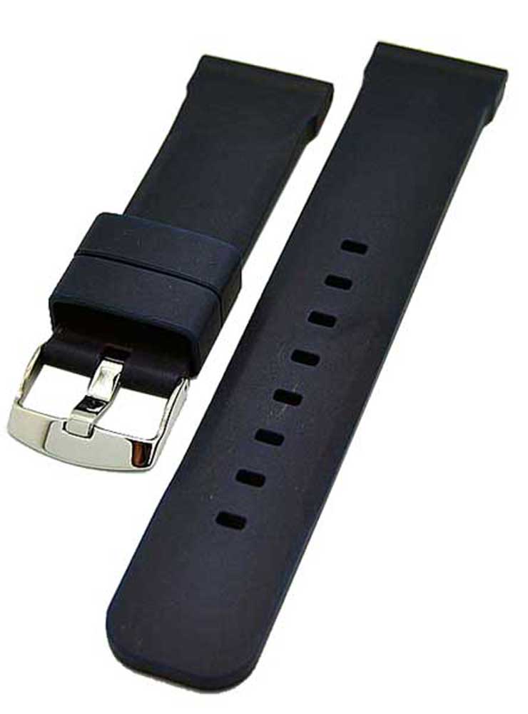Uhrenarmband Silikon Kautschuk 22mm Diver blau Breitdorn 3832