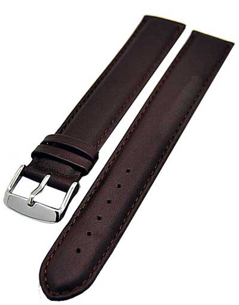 Uhrenarmband Kalbleder SUPERLANG XXXL 18mm braun 3882