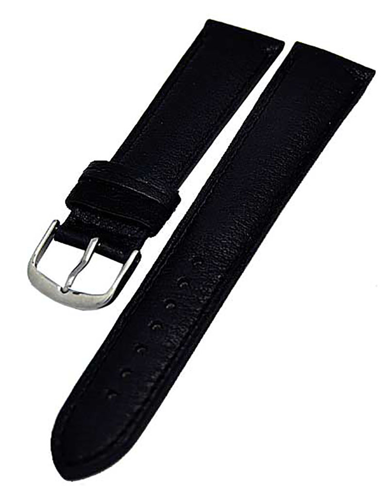 Uhrenarmband BIO Kalbleder NATURBELASSEN 14mm schwarz 4031