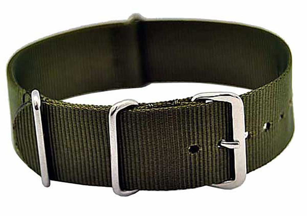 Uhrenarmband Durchzugsband Nylon grün 20mm NATO STRAP 4044