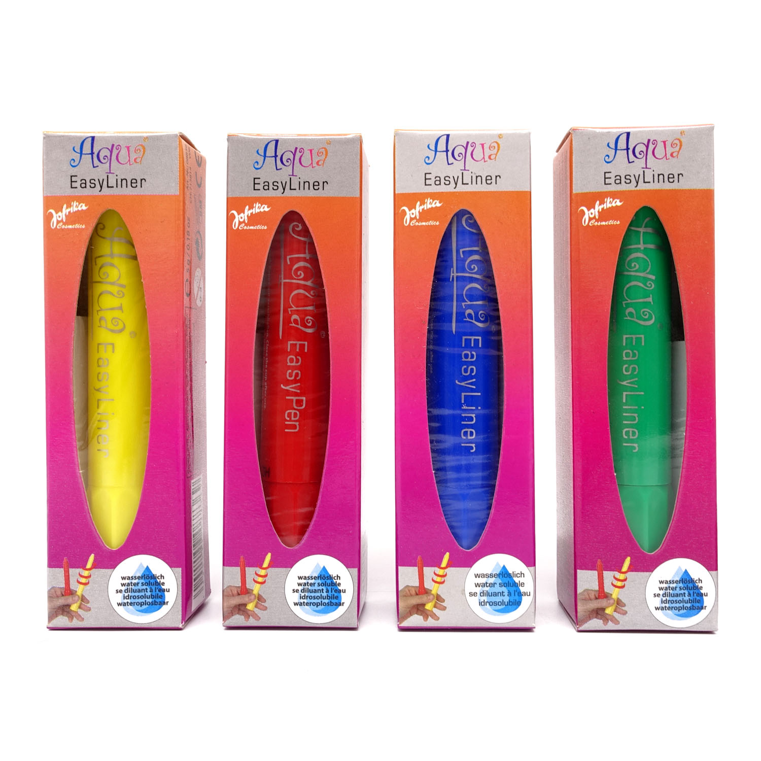 4er Set Aqua EasyLiner (Rot-Blau-Gelb-Grün) Jofrika 0883... (W)