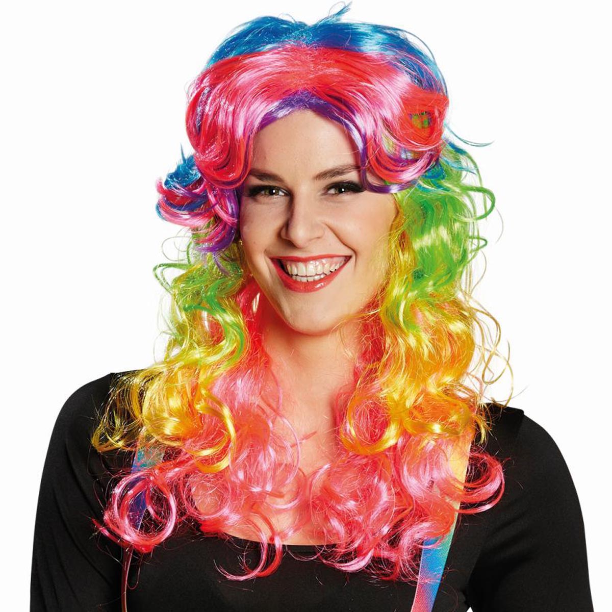Damen Multi-Color Perücke (Freaky Colours) Rubies 57252 (W)