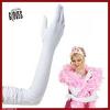 Weiße Lycra Handschuhe (Extralang) # 1450G