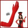 Rote Lycra Handschuhe (Extralang) # 1451H