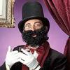 Schwarzer Gentleman Vollbart # 1683A
