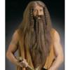 Braune Barbar Perücke & Vollbart "Barbarian" B6334