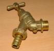 Auslaufhahn Messing matt gebogen 1/2" mit T&uuml;lle (5389#