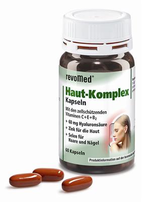 60 Haut Komplex Kapseln (1 Dose), Revomed, Hyaluronsäure, Vitamin B2, C und E