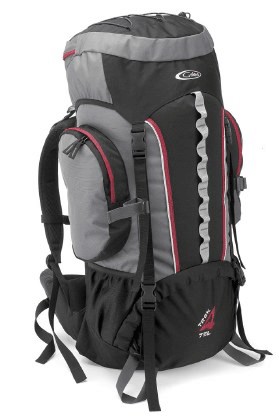 75-LITER-Trekkingrucksack-Wanderrucksack-Camping-Reise-Sport-Rucksack-sw-grau