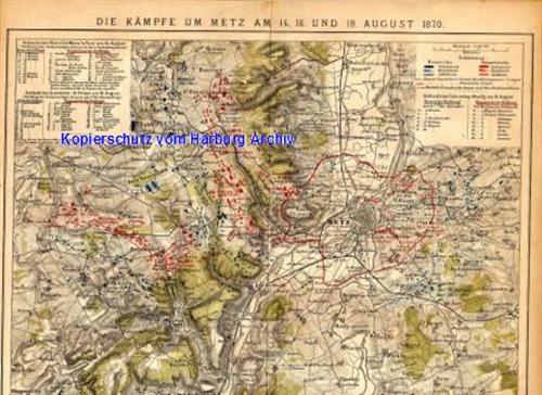 Orig.-Stich von 1882: Die Schlacht um Metz 1870