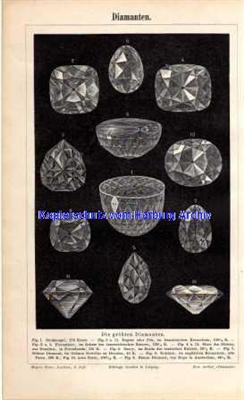 Orig.-Stich aus 1893: Diamanten