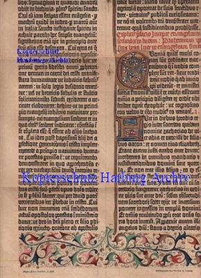 Orig.-Farblitho aus 1893: Faksimile der Gutenberg Bibel