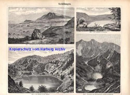 Orig.-Stich aus 1893: Seebildungen (See)