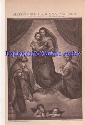 Orig.-Chromo aus 1894: Sixtinische Madonna von Raffael