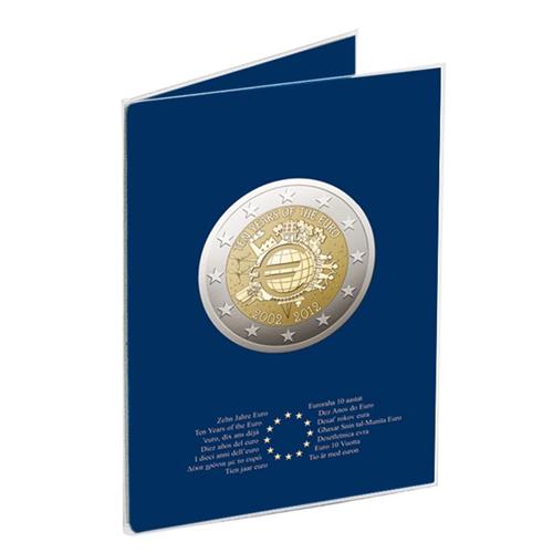 Euro Folder Sammelkarte für Gedenkmünzen 10 Jahre Euro-Bargeld
